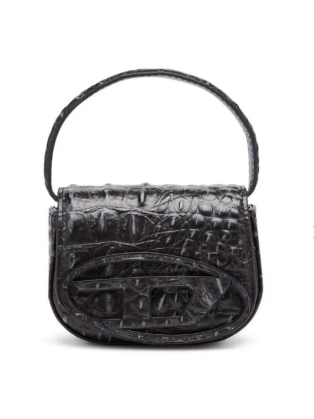Diesel 1DR XS Iconic Mini Bag — Black Croc NWT